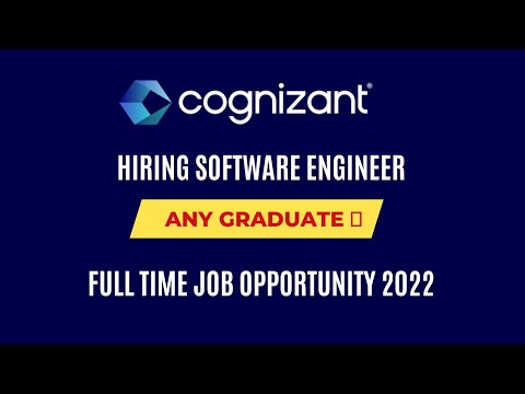 Cognizant Hiring Software Engineer 2022 for Any Graduate 🎓