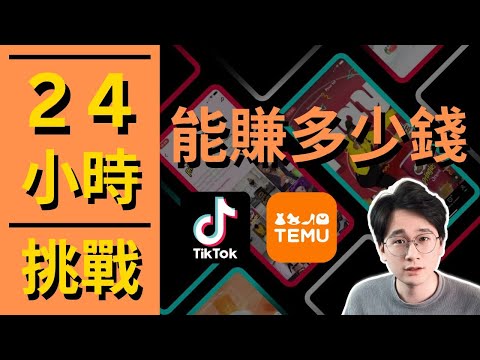 24小時挑戰｜TikTok廣告引流海外版拼多多Temu聯盟營銷可以賺多少美金？（現實的結果）#網路賺錢