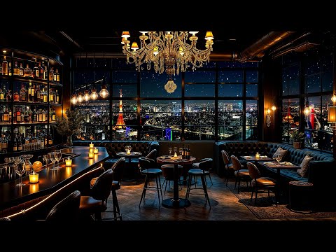 Ethereal Jazz Saxophone in Tokyo Bar Ambience ~ Soft Background Music for Unwind, Focus