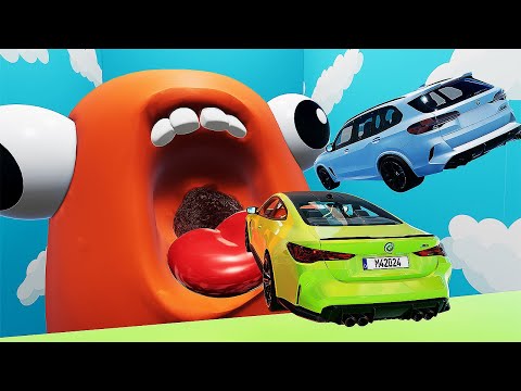 BMW Cars VS Mystery DOORS - Sports Car Challenge - BeamNG Drive #2