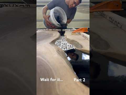 Pouring a $1,000 epoxy table | Part 2 #asmrvideos #best