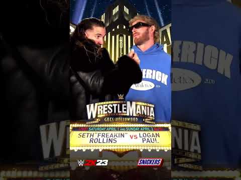 WWE Seth Rollins VS Logan Paul WrestleMania 39 Official Moving Match Card #shorts #ytshorts #wwe #wm