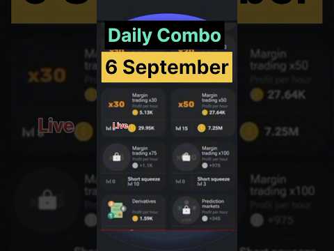 6 SEPTEMBER DAILY COMBO HAMSTER COMBAT | Hamster Combat | #shorts #short #hamstercombat