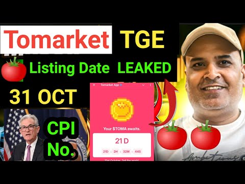 US CPI DATA || Tomarket Listing Date || Tomarket TGE & Withdrawal || Ethereum Big SELL News