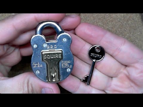 [134] Squire 220 Four Lever Padlock picked open