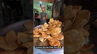 Lucknow Spl Aloo Chole Poori😍😋|| Indian Street Food