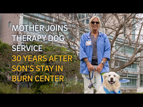 Mother Joins Therapy Dog Service 30 Years After Son's Stay in Burn Center