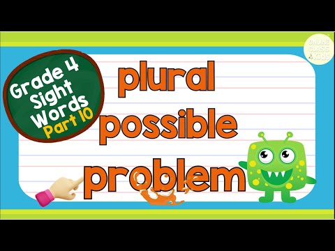 Sight Words - Grade 4 Level 10 | Practice Reading | Basic English Words | Learn How to Read |Reading