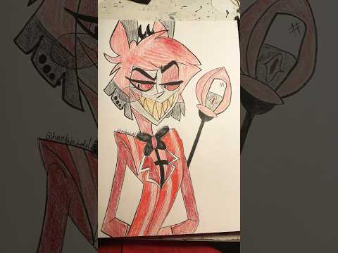 Drawing Alastor from #hazbinhotel in my style #fypシ゚viral #viralshort #foryourpage #viralshort