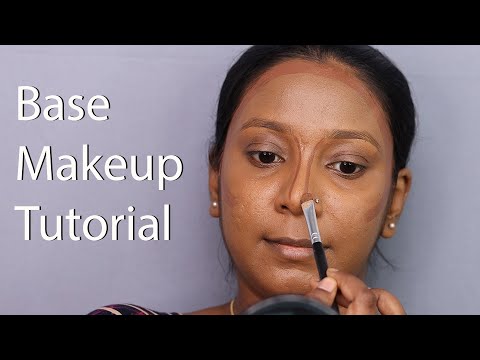 Base Makeup Tutorial For Beginners / How To Contour Your Face? / Step By Step Base Makeup In Hindi