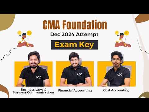 🎯 CMA Foundation Dec 2024 Exams: Answer Key for MCQs! || Lakshya Edu