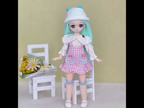 Two-dimensional Anime Face Doll 1/6 Bjd Doll or Dress Up Clothes Children's Girl Birthday Gift Toys