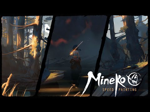 Mineko: Black forest - speed painting (Time-lapse)