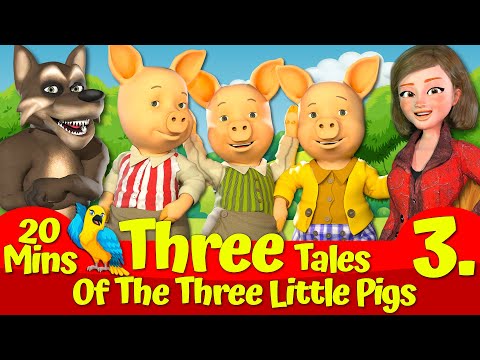 The Three Little Pigs and The Big Bad Wolf 🐷🐺 | Three English Fairytales For Kids 🌟