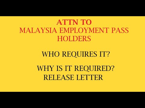 RELEASE LETTER FOR MALAYSIAN EXPATRIATE working in EMPLOYMENT PASS