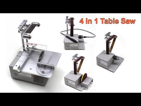 4 in 1 Mini Table Saw Review (Belt sander, disc sander, engraver, drill)