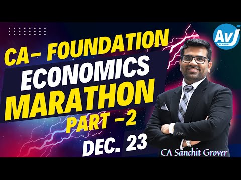 Business Economics Revision Marathon (Part-B) for CA Foundation Dec 23| CA Sanchit Grover