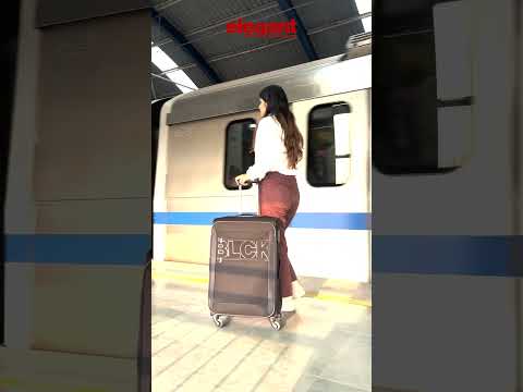 Luggage Trolley  Bag for Travel | BLCK Trolley Luggage Bags  Suitcase for Travelling - Black