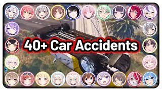 40+ Car Accidents in HoloGTA, some Holomems are too powerful for seatbelt 【Hololive / HoloGTA】