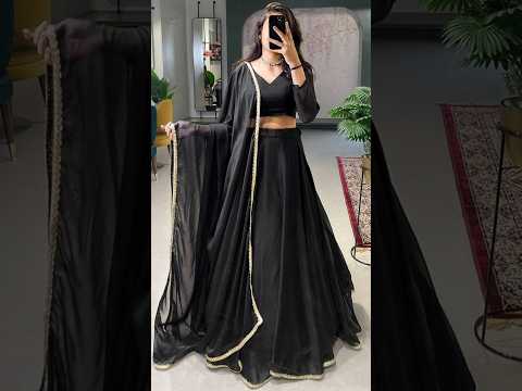 Black 🖤 Lehenga designs #fashion #black #trendy @fascinationchannel