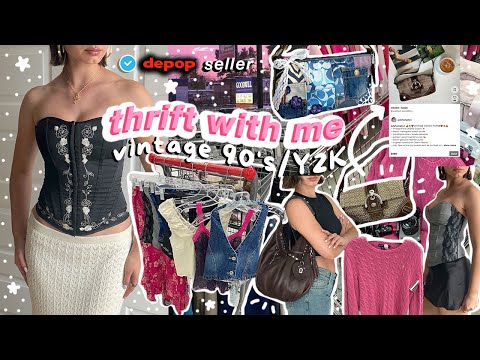 THRIFT WITH ME | 90s/Y2k THRIFT HAUL | FULL TIME DEPOP SELLER 🎀💋⭐️