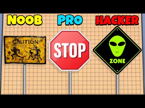 NOOB vs PRO vs HACKER - DIY Signboards