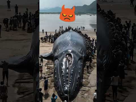 Rip in Whale fish #natureocean #animals