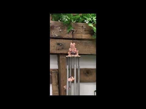 Mother Goose Nursery Rhymes Miss Piggy Pig with Piglets Family Wind Chime