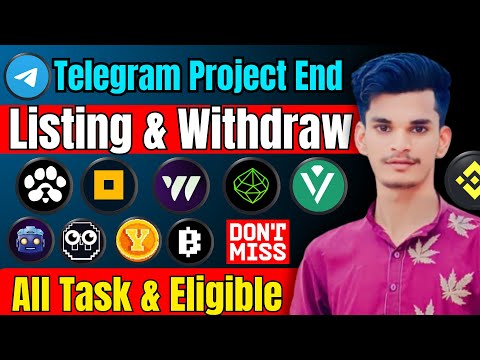 Telegram Mining Project End | Listing Paws, Wcoin, Verts, Notpixel, Seed, Tapswap, Blum All Update