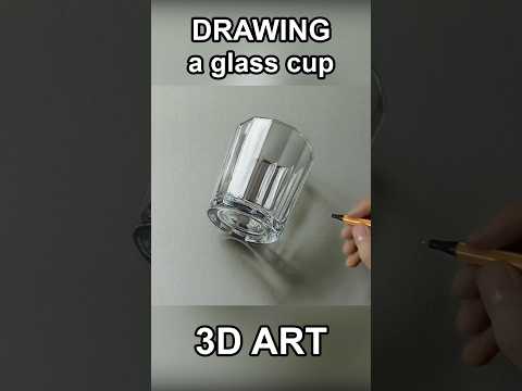 Glass realistic drawing #art