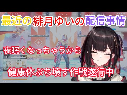 最近の配信事情を話す緋月ゆい【緋月ゆい/切り抜き/apex】