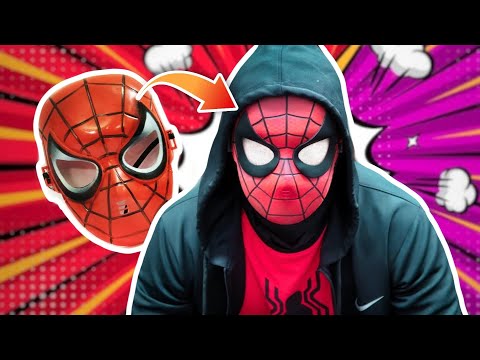 Repainting Cheap Spiderman Mask  #shorts #deeplifeshorts