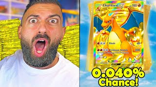 Hunting For The 0.040% Chance GOLD Charizard! (Pokemon Pocket)