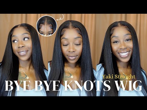 The Most Natural Yaki Straight Glueless Wig | GLUELESS + KNOTLESS + PRECUT Ft UNice Hair