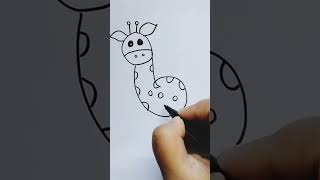 easy giraffe drawing | easy drawing for kids