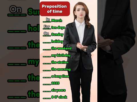 Preposition of time #improveenglish #englishgrammar #learnenglish