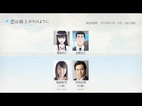 恋は雨上がりのようにの声優さんたちは、こんな顔！