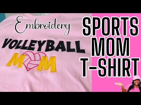 EMBROIDERING a Sports Mom T-Shirt with my Ricoma EM-1010 | Beginner friendly