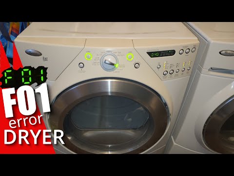 Clothes Dryer error code F01 -  Whirlpool clothes dryer not working