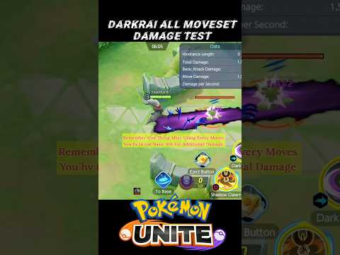 Darkrai All Moveset Damage Test 💥|| Pokemon unite