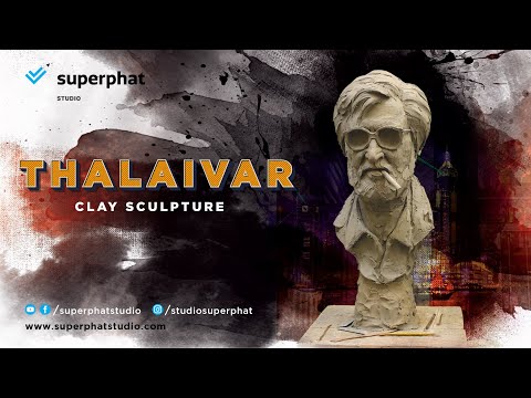 Superstar Rajinikanth Clay Sculpture | Thalaivar Rajinikanth Art | Superphat Studio