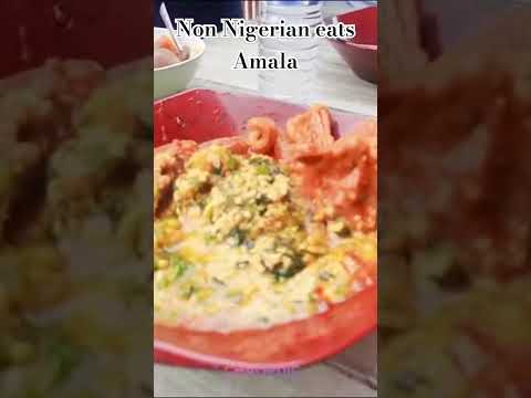 Australian eats Nigerian Amala and Abula #food #amala #gbegiri