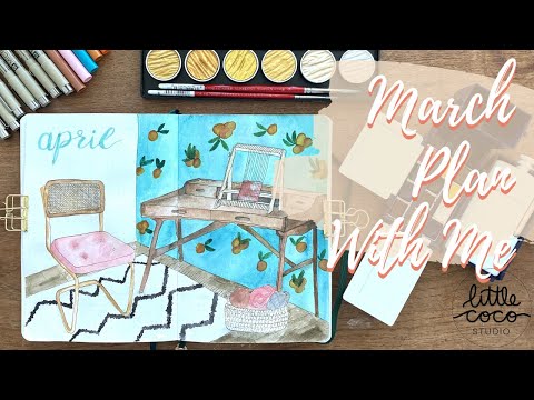 Bullet Journal Set up April 2020 Plan With Me (Watercolor)