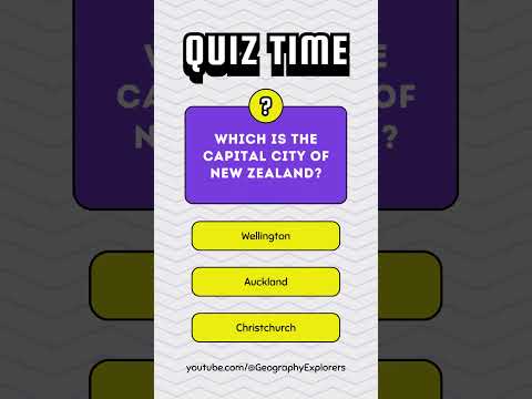 Wich is the capital city of New Zeland ? #shorts #countries #geography  #city #viral #explore