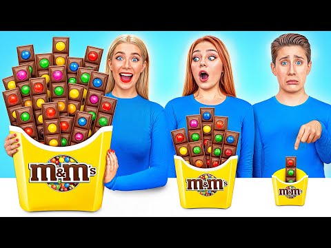 Big, Medium and Small Plate Challenge | Funny Food Hacks by Multi DO Challenge