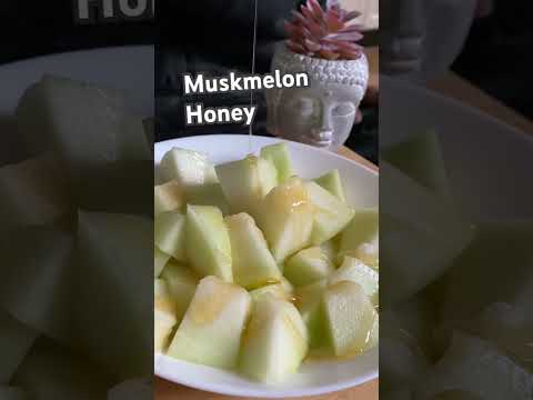 Do you remember this? Muskmelon + Honey 🍯 🤤 #trending #food #health #asmr #bts #challenge #honey