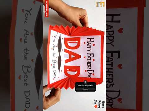 Father's day pop up card 2024 / Father's day card making easy #shorts #shortsvideo