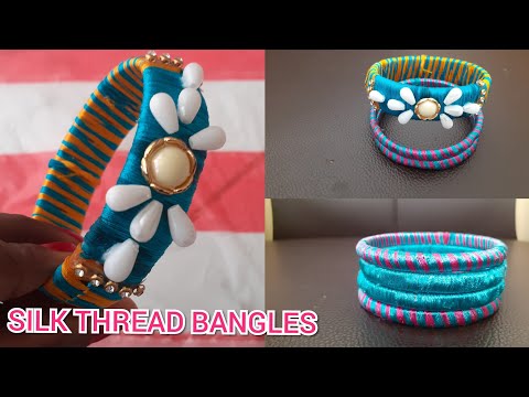 HOW TO MAKE SILK THREAD BANGLES IN TELUGU/సిల్క్ థ్రెడ్ గాజులు ఎలా తయారు చెయ్యాలి?/BANGLE DESIGNS.