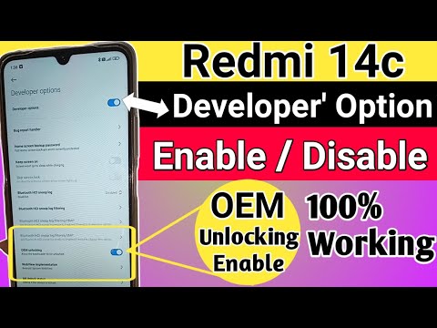 Redmi 14c Developer option Enable // oem unlocking setting