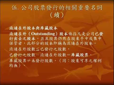 懷舊：會計學類(下) 05公司(上)二